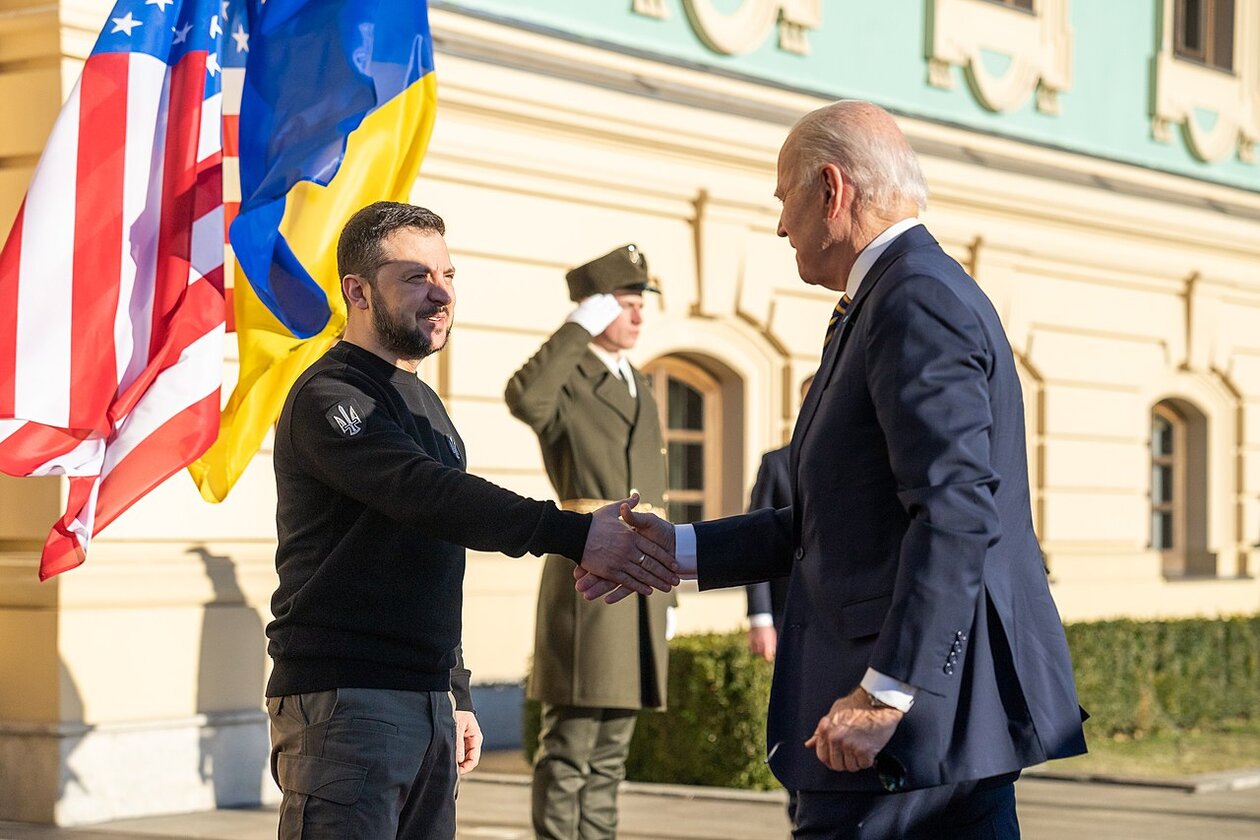 US President Joe Biden visits Ukraine in February 2023. 